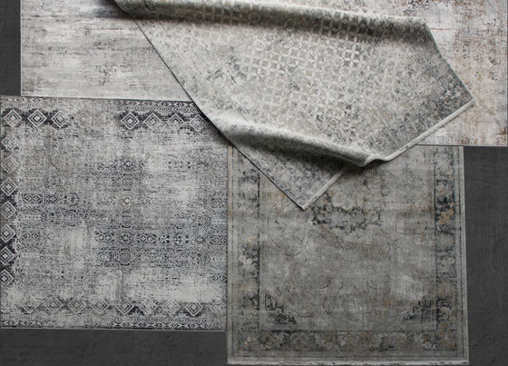 Verona / XW: Modern machine made rugs with viscose and polyester
