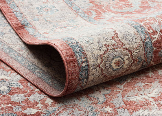 Navara: Traditinal Oushak Patterned Machine Made Carpets With Vintage Look