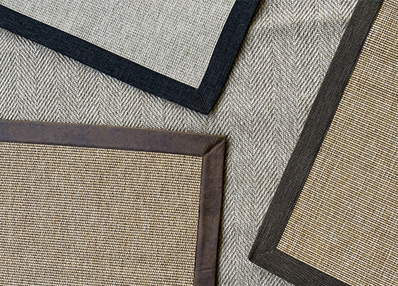 Ventura Bordure: No-Shed Sisal Look Rugs with Custom Size